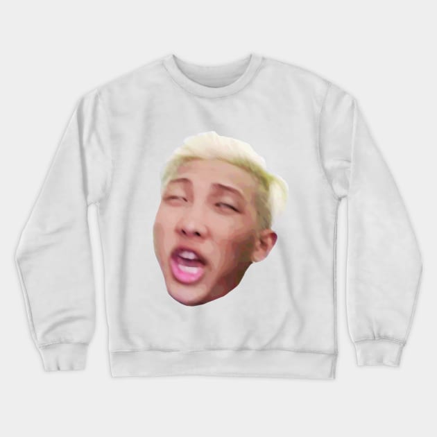 Namjoon - rap monster bts memes-face Crewneck Sweatshirt by NEZNAYKA